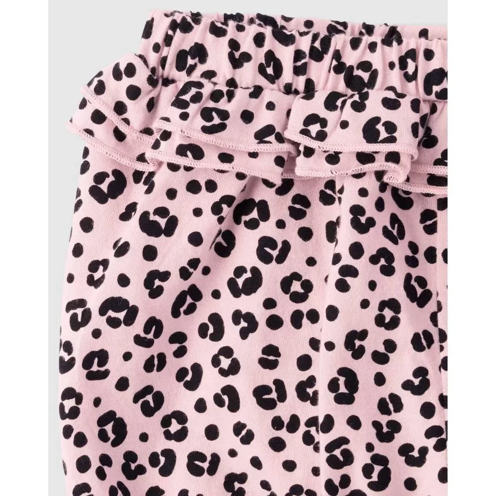 The Children's Place Baby Girls Leopard‎ 4-Piece Playwear Set Size 0-3M